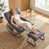 Papasan Rocking Chair with Ottoman, Dark Gray is out of stock