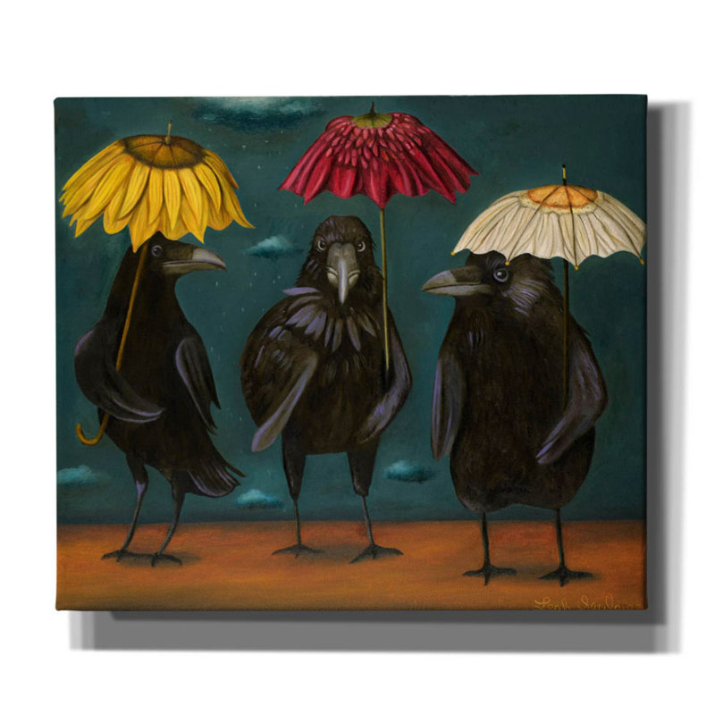 " Ravens Rain " by Leah Saulnier, 26" H x 30" W x 1.5" D