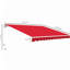 Patio Sun Shade Awning - 12' X 10', , Wine Red Canopy 10' Deck Shelter With Fabric And Aluminum Frame