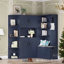 Armoire de vestibule multifonctionnelle 2-en-1 avec rangement et 4 crochets-1450152127