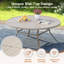 Ensemble repas d'extérieur rond Bustamante avec chaises empilables Textilene-1660519006