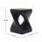 Wood-Like Texture MGO Twist Shape Side Table-579227082