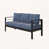 Coussin bleu / cadre noir sélectionné