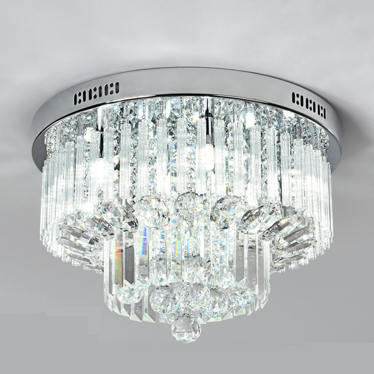 Amabilia 9 - Light Glass Dimmable Tiered Chandelier