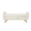 Bancs de rangement en bois massif et velours côtelé beige, de style moderne, pour chambre ou couloir.-1194708210
