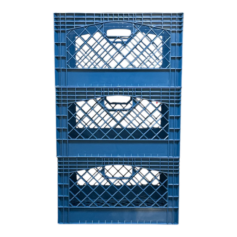 Paquet de 24 caisses de laitiers rectangulaires robustes et empilables de 24 pintes