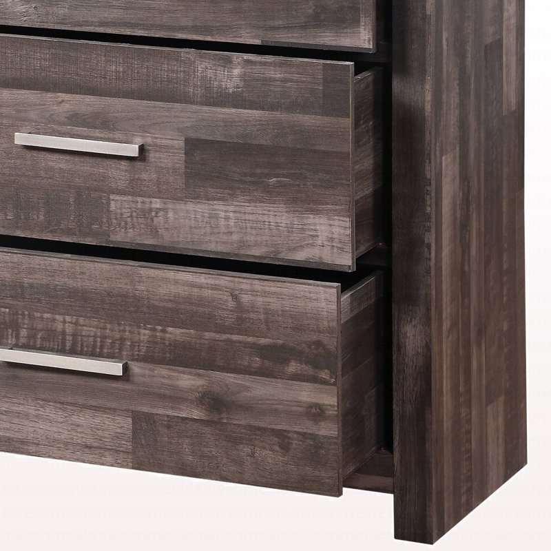 Commode moderne à finition cerisier foncé