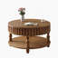 Table basse à cannelures avec rangement spacieux et pieds en bois massif-811502250