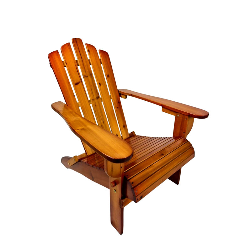 Foldable Indoor Wood Chair With A Comfort - Giving Sloping Seat, Wide Seat And Armrest, Made Of Populus In Oak Color, Simple Assembly, 250 Lbs Weight Limit, Ideal For Patio, Garden Outdoor
