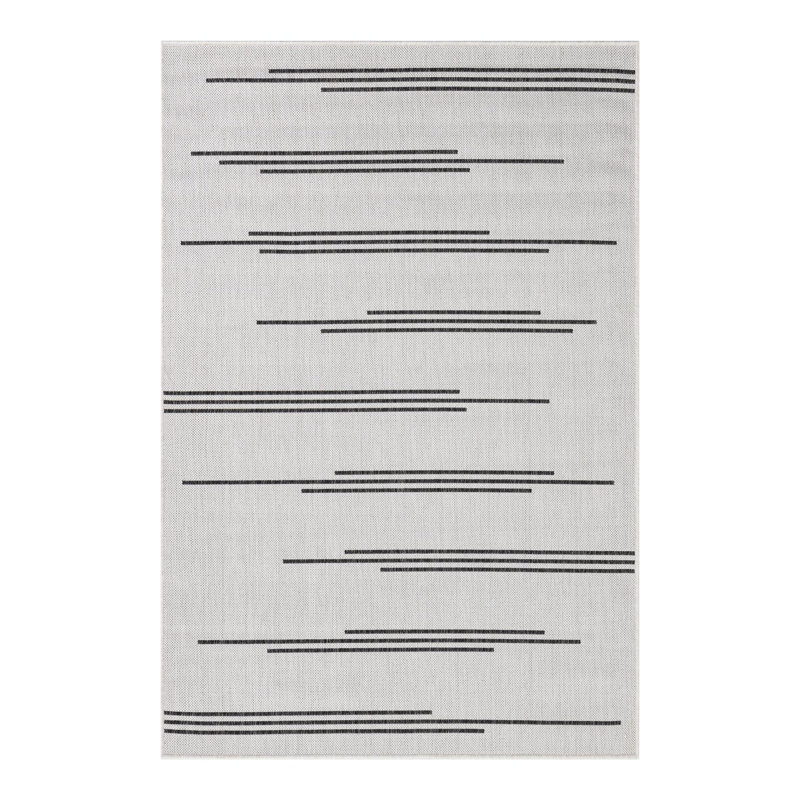 Leonardville Striped Indoor/Outdoor Area Rug, Rectangle 4'1" x 6'1"