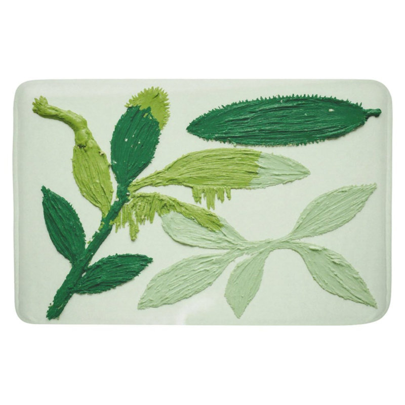 Tapis pour salle de bain Fresh Green Leaf