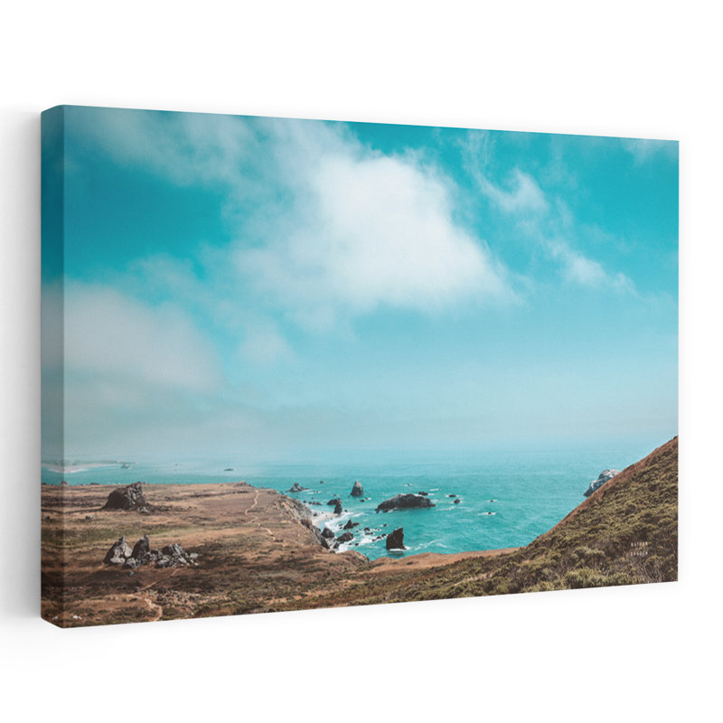 When Sea Becomes Sky Coastal Blue Brown Coast, H 24 po x l 16 po
