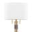 Trophy 27" Glam Table Lamp In Gold Metal And White Linen Shade By 