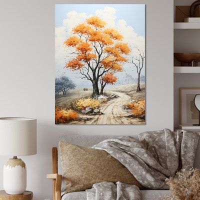 " Orange Maple Trees Landscape "