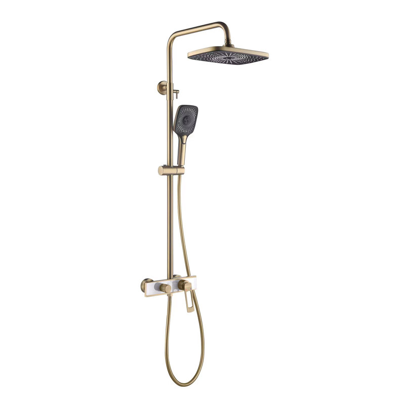 All-In-One Kit with Rough in-Valve, Brushed Gold