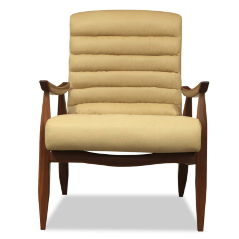 Lily Leather Tufted Armchair, Sand (Dreamer), Ash Honey