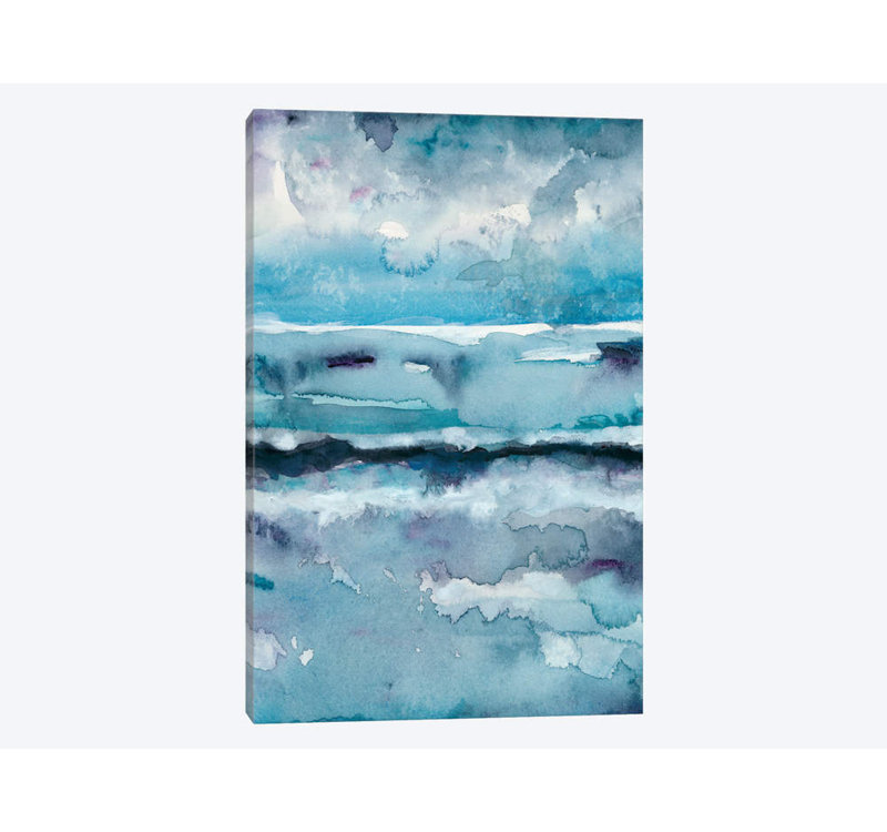 « blue maré ii », reproduction d’impression sur toile, H 26 po x l 18 po x P 1,5 po, Toile tendue, Pas de tapis