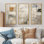 Ensemble de décorations murales scandinaves beige et doré