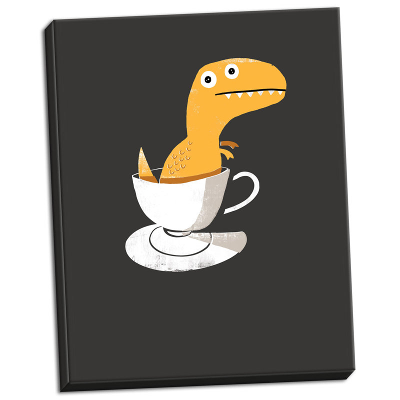 « tea rex », impression, Toile tendue, H 14 po x l 11 po x P 0,75 po