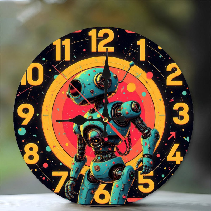 Horloge murale robot