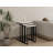 Elegant Nesting Table Set (3 Pieces) - White & Black, 15.7 x 24.3 x 15.7 in | 100% Melamine Coated Particle Board, 0.7 in Thickness, Durable Metal Frame | Modern Design Perfect for Home Office & Living Room