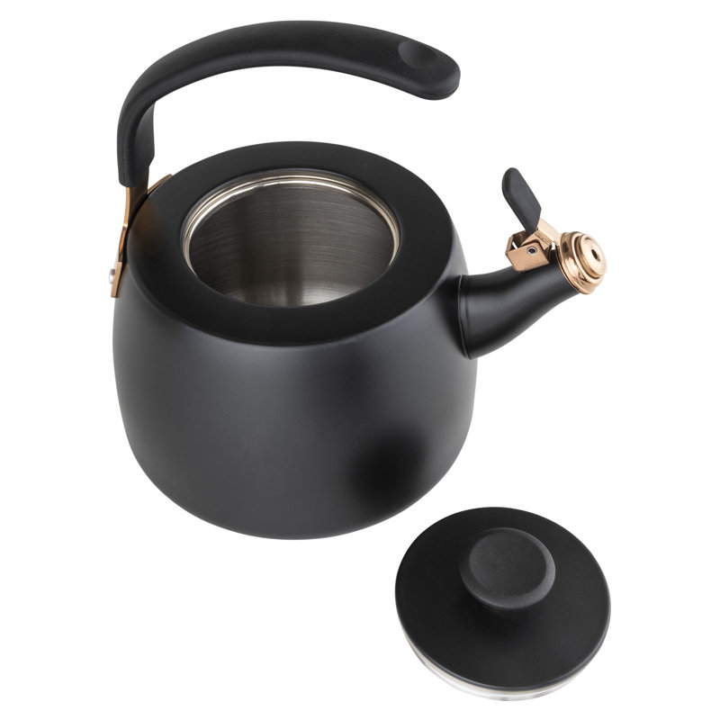 Viking 3-Ply Moodern Kettle Black with Rose Gold