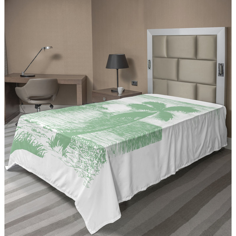 Drap-housse Ambesonne, Drap plat pour lit simple