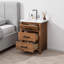 Meuble-lavabo moderne 24 po avec lavabo en céramique, meuble de rangement autoportant à 3 tiroirs et meuble-lavabo compact en bois naturel