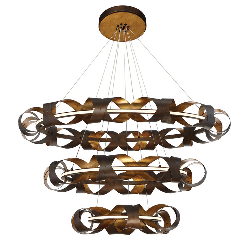 Lustre à niveaux unique / remarquable à 3 lumières DEL Banderia