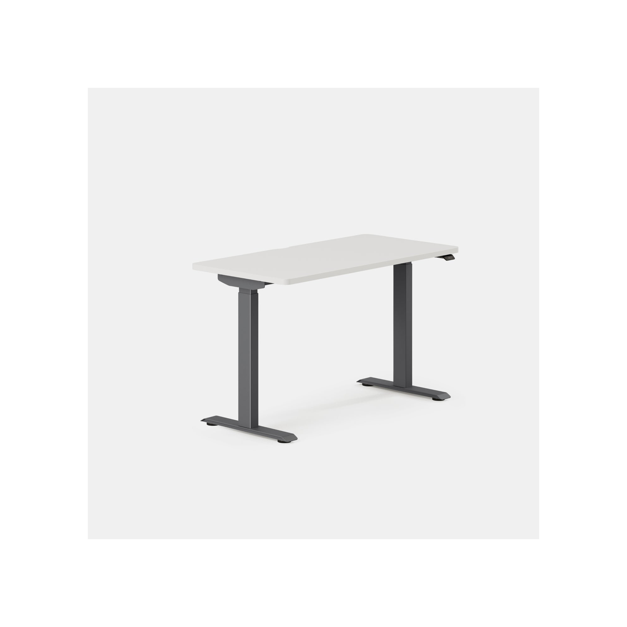 Duo Standing Desk, White, 47.3" H x 48" W x 24" D, Charcoal