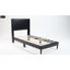Ensemble de mobilier de chambre à coucher 3 pièces - Lit plateforme tapissier avec tête de lit à oreilles et 2 tables de chevet en bois-1464370570-1464370571