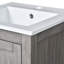 Ensemble de meuble-lavabo de salle de bain 16 po pour les petits espaces, meuble-lavabo avec lavabo rectangulaire en céramique, meuble-lavabo avec 1 porte et 1 tablette ouverte