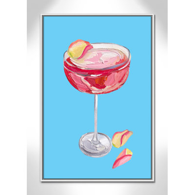 Sparkling Rose Gin Cocktail Print by Straker