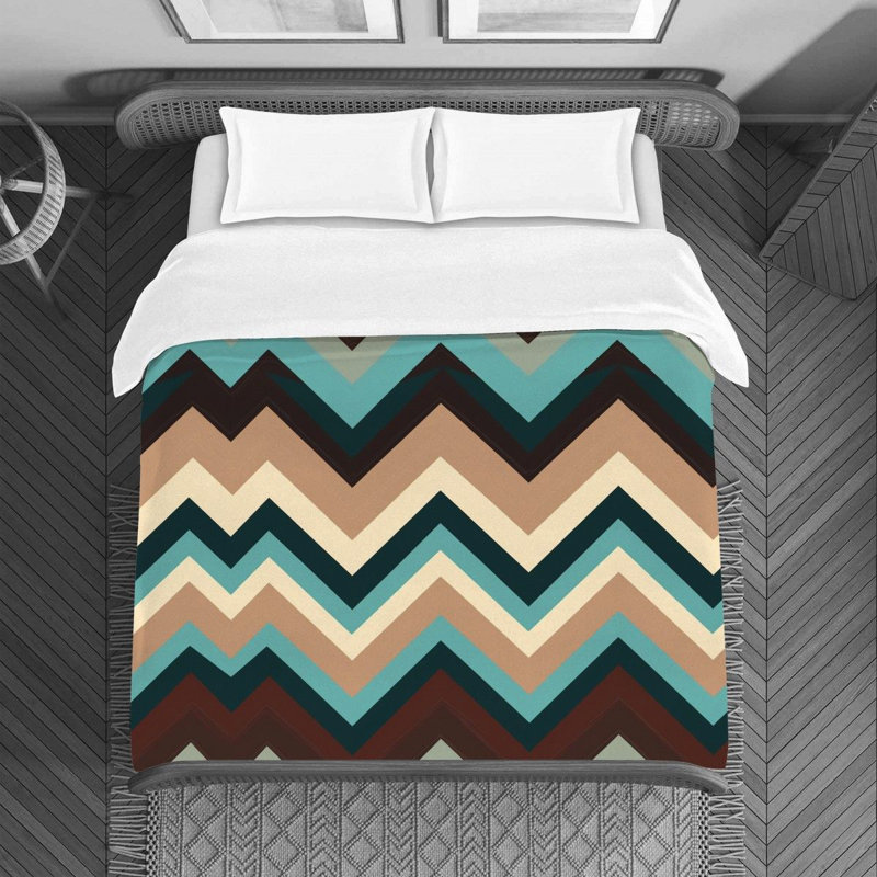 Chevron / Zig Zag Duvet Cover, Twin Duvet Cover