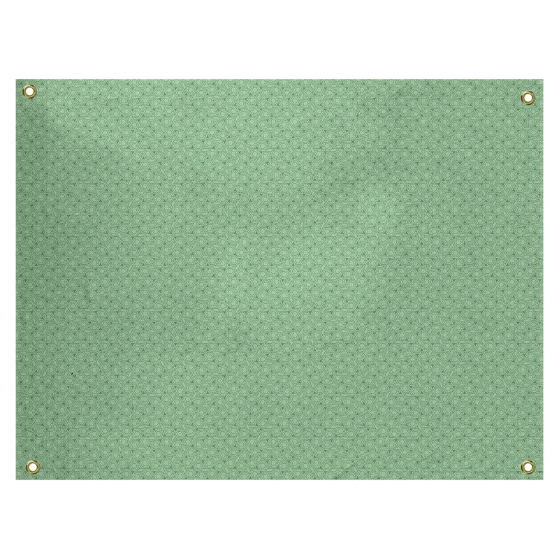 Tapisserie murale hexagonale en treillis, H 60,5 po x l 81,5 po, Vert