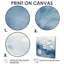 «Blue and White Dancing Watercolor Clouds», peinture abstraite grand art mural-1235023824-1235023827