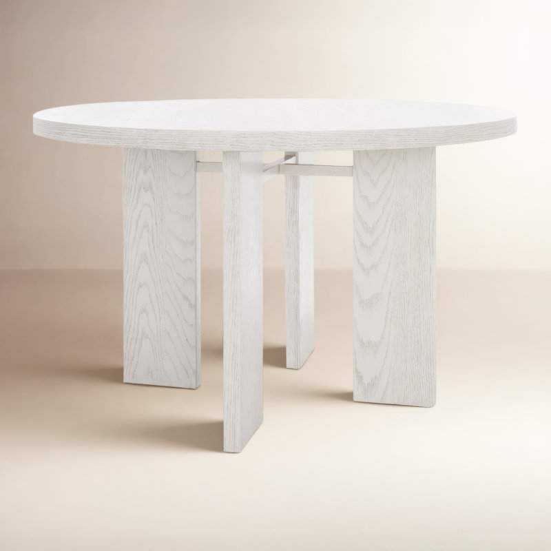 Talitha Round Dining Table, White Wash