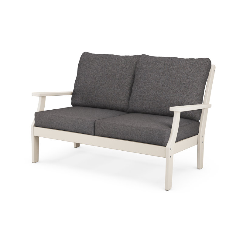 Yacht Club Deep Seating Loveseat, Sand Castle, Ash Charcoal Revolution®