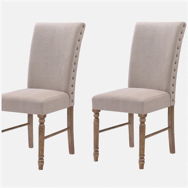 Ensemble de chaises parsons à dossier serré cappuccino et noir (2 pièces)