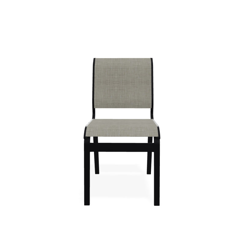 Chaise d'appoint de salle à manger Hiraku, Noir texturé, Ella