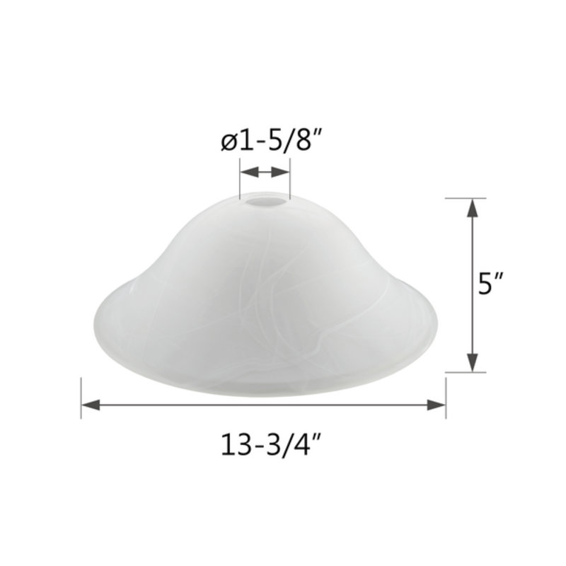 5.12'' H Glass Bowl Glass Shade