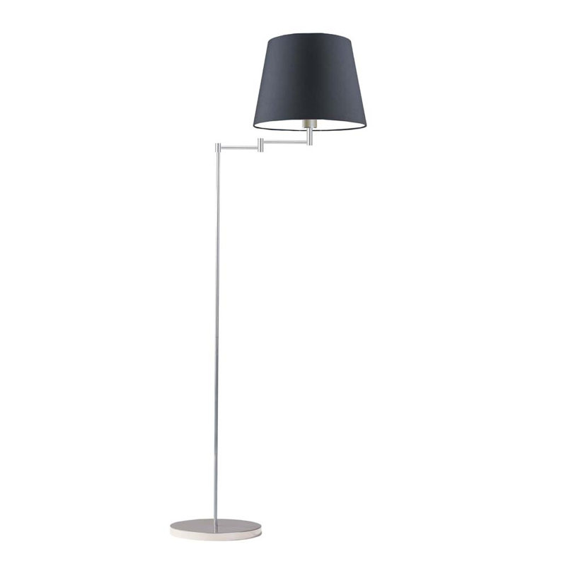 Askegard 165cm Swing Arm Floor Lamp, Graphite, Silver