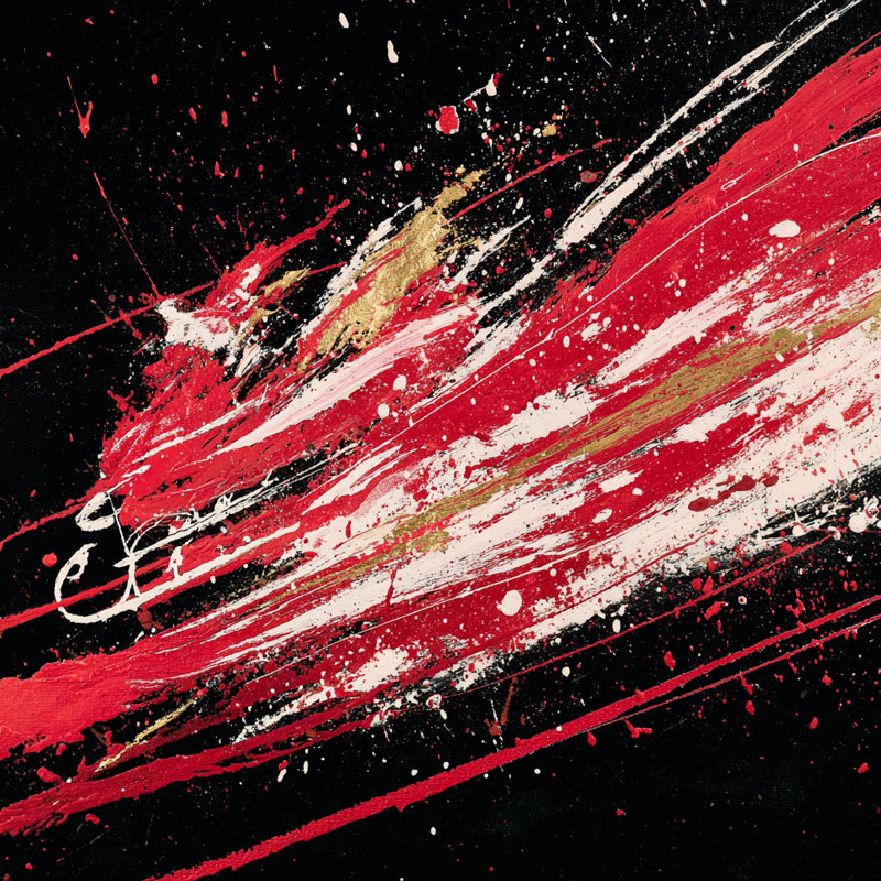 Art mural sur toile Crimson Holiday Energy