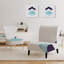 Fauteuil de chambre moderne rembourré en velours Brechta Vibrant Curve Design II-88109581