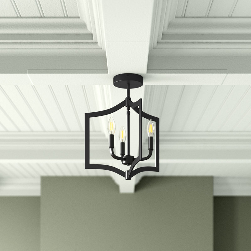Moralez Flush Mount, Black