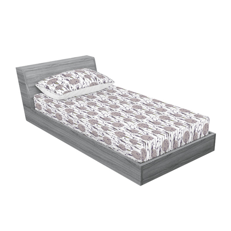 Drap-housse et taies décoratives Ambesonne, Ensemble de draps pour lit simple TG avec 1 taie d