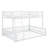 Metal Full XL Over Queen Bunk Bed, Floor Bunk Bed Frame With Ladder And Safety Guardrails, No Box Spring Needed-1486209879