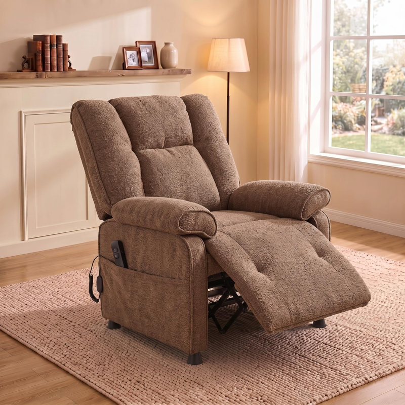 Fauteuil inclinable électrique, ajustement de 90 ° à 160 ° avec télécommande, brun, Brun