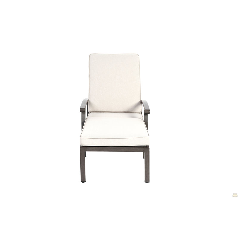 Méridienne en aluminium coulé, Beige, Noir