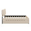 Lit plateforme tapissier simple avec lit gigogne Teddy-1127803367
